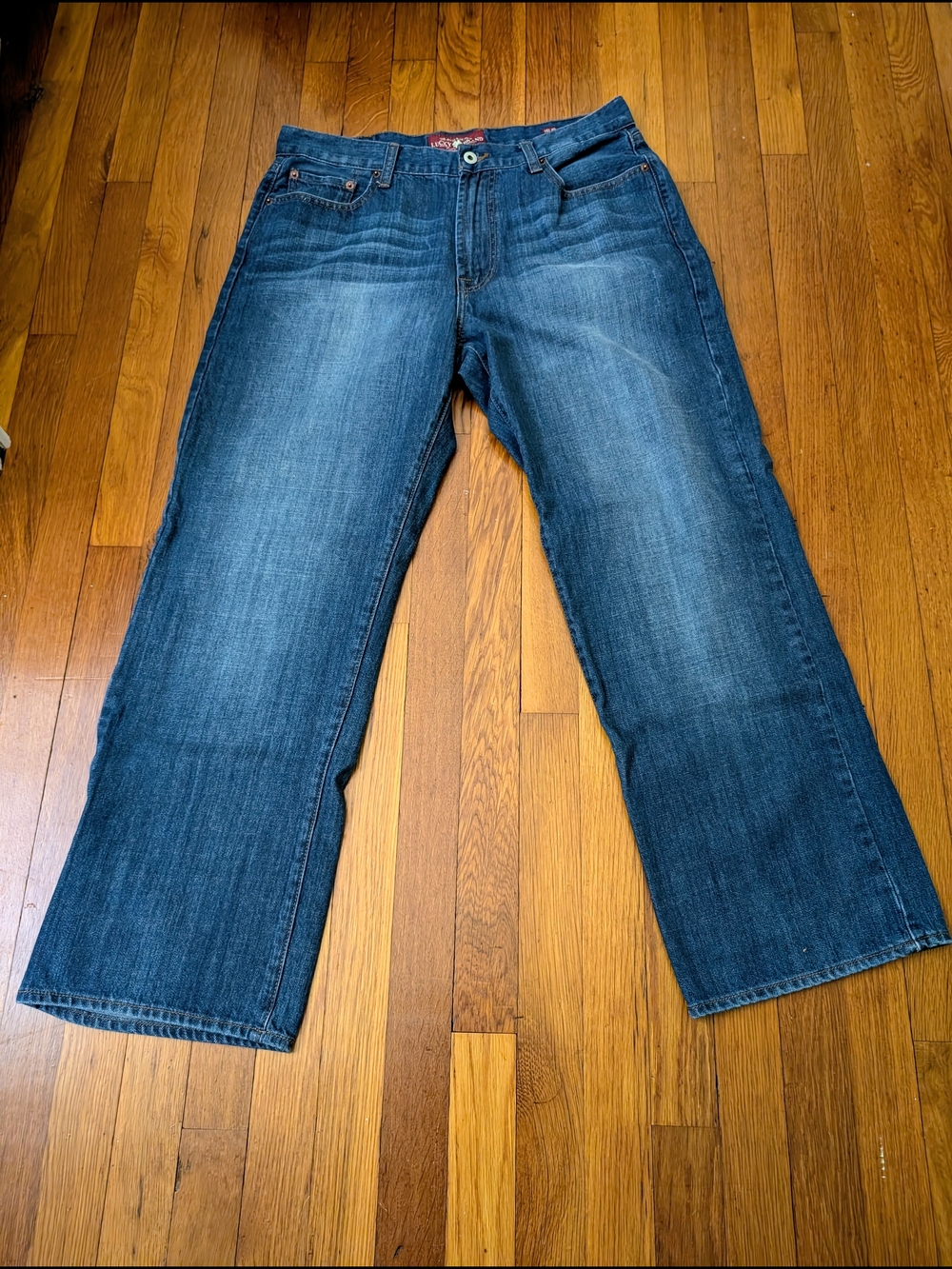 Vintage Lucky Brand Men's Blue Relaxed Straight Jeans